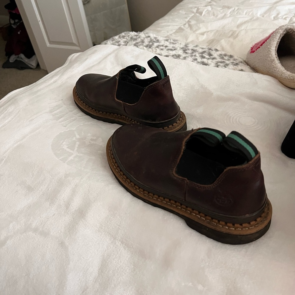 Men's Brown Leather Slip-On Shoes